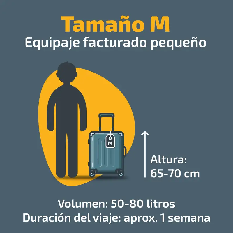 Tamaño M - Equipaje facturado pequeño
